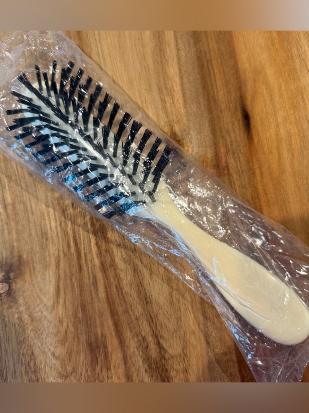 Vintage I.M.T.C. Half Round Hair Brush Black Nylon Bristles New Old Stock Sealed